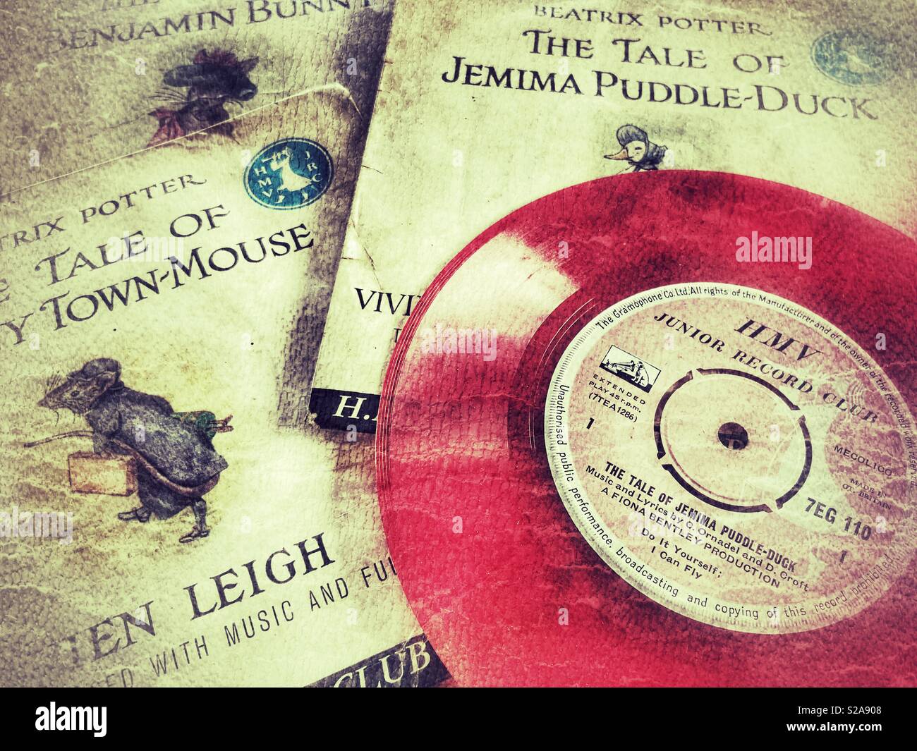 Vieux vinyles, 45 r.p.m. - Image de stock capturée avec un smartphone