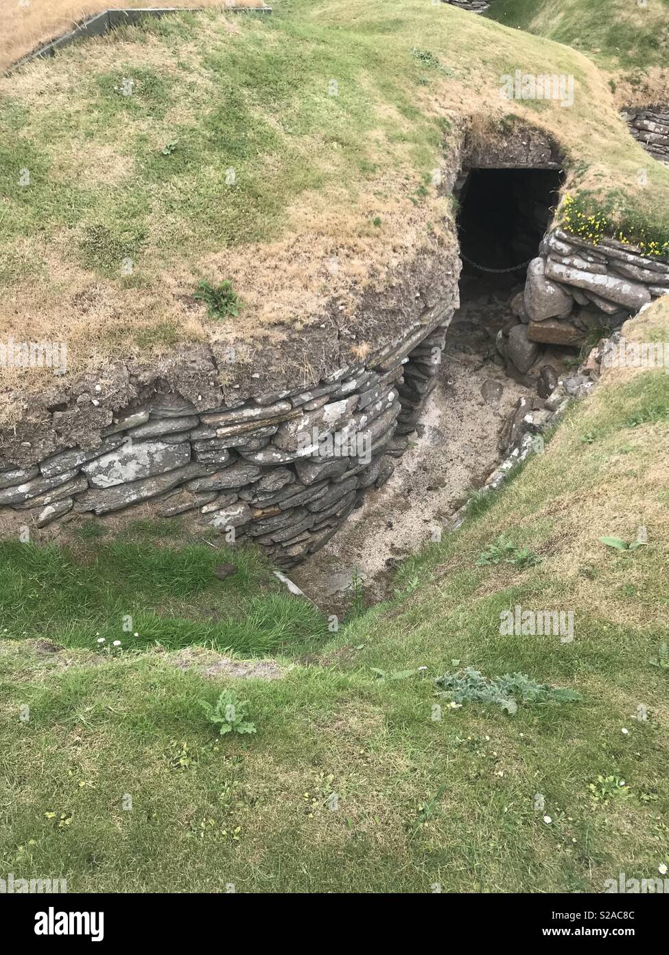 Skara Brae site archéologique de Sandwick, Orkney, Scotland Banque D'Images
