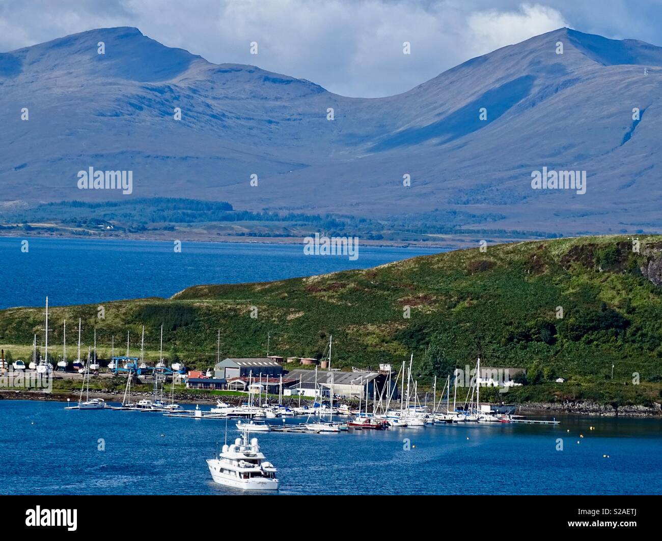 Vue sur l'île de Mull d'Oban en Écosse Banque D'Images