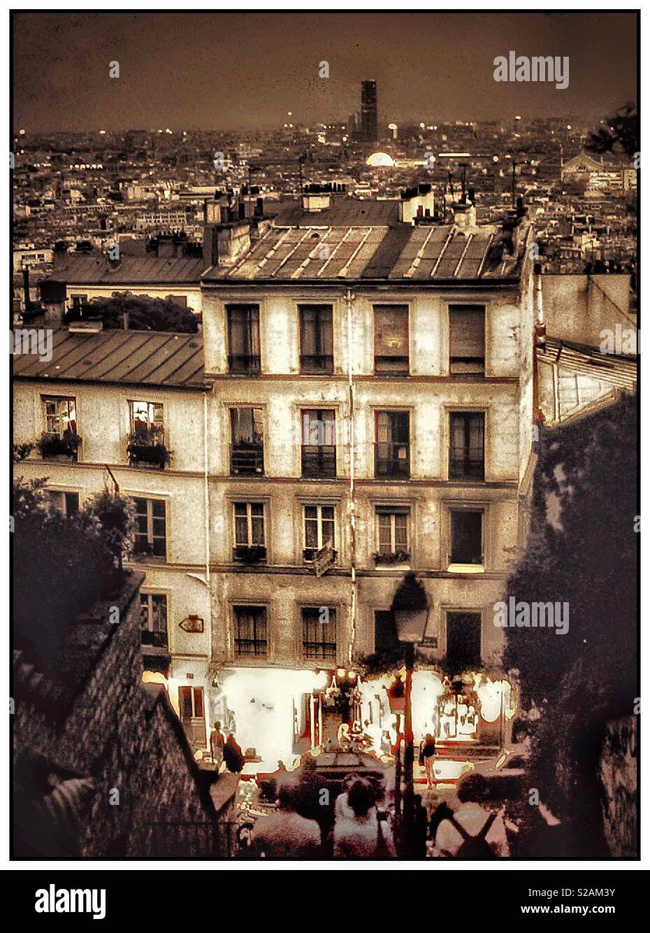 Soirée Paris - Image de stock capturée avec un smartphone