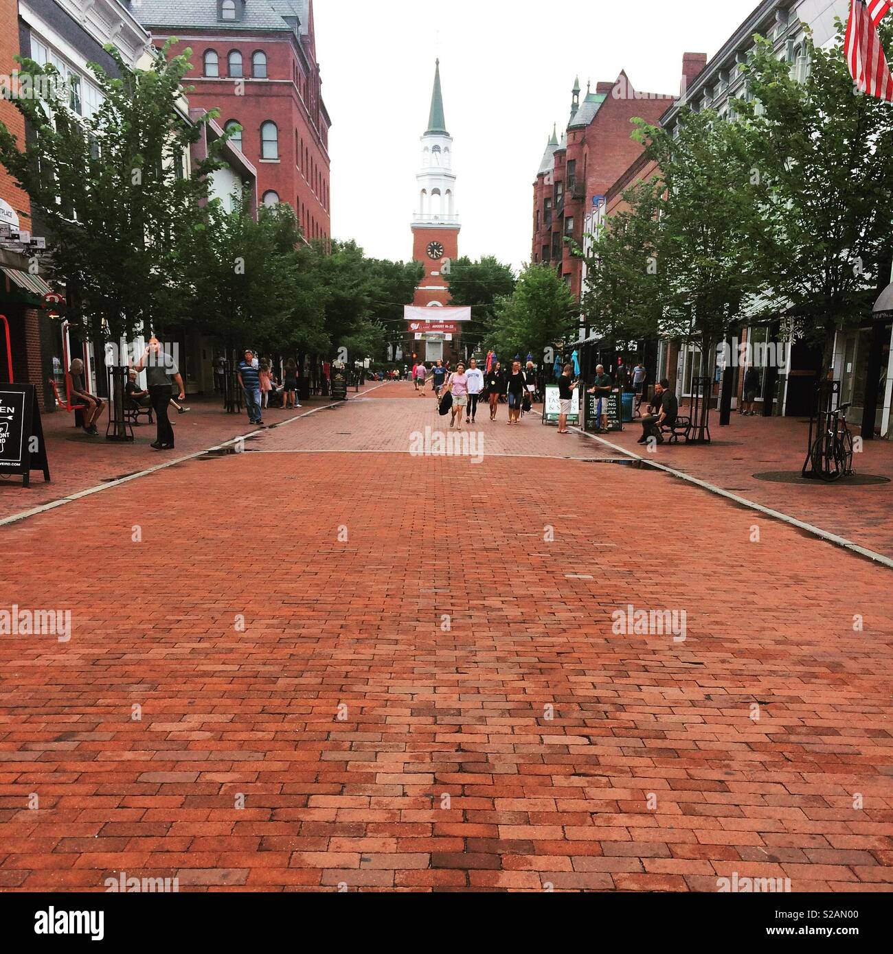Church Street Marketplace, Burlington, Vermont, United States Banque D'Images