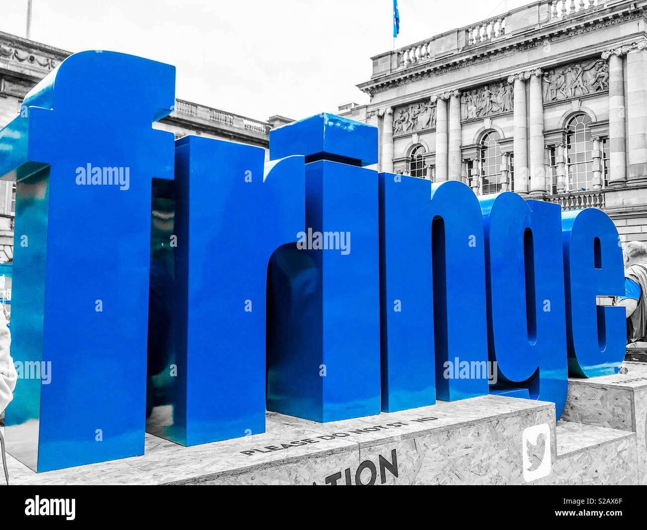 Edinburgh Fringe Festival sign - Image de stock capturée avec un smartphone