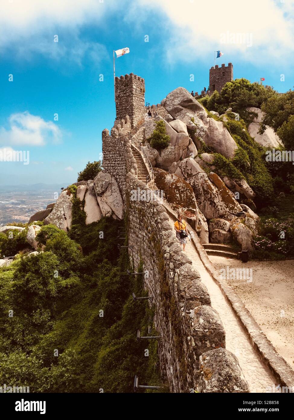 Les murs de la forteresse portugaise Banque D'Images