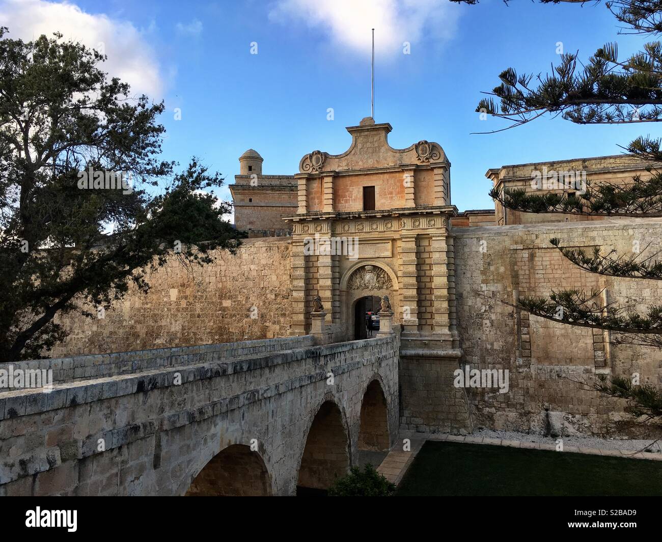 Porte de ville de la vieille ville de Mdina Banque D'Images