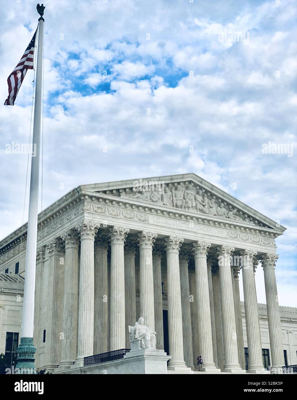 La Cour suprême des États-Unis - Image de stock capturée avec un smartphone