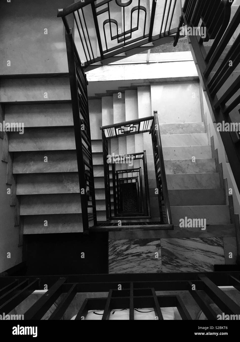 Escaliers d'en haut. Banque D'Images