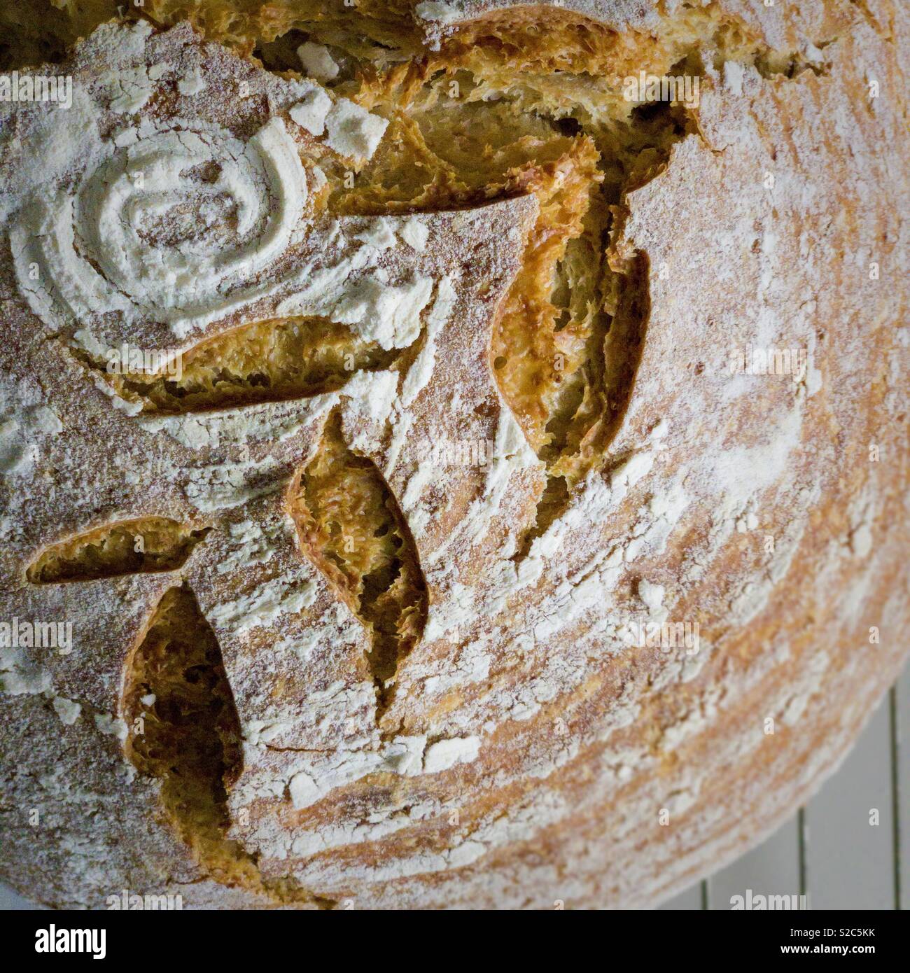 Close up composé de pain au levain Banque D'Images