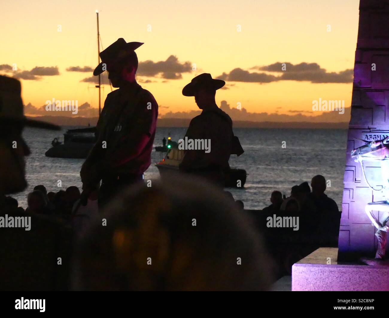 L'aube de l'Anzac Day Service Banque D'Images