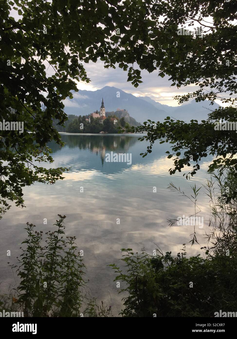 Le lac de Bled, Slovénie Banque D'Images