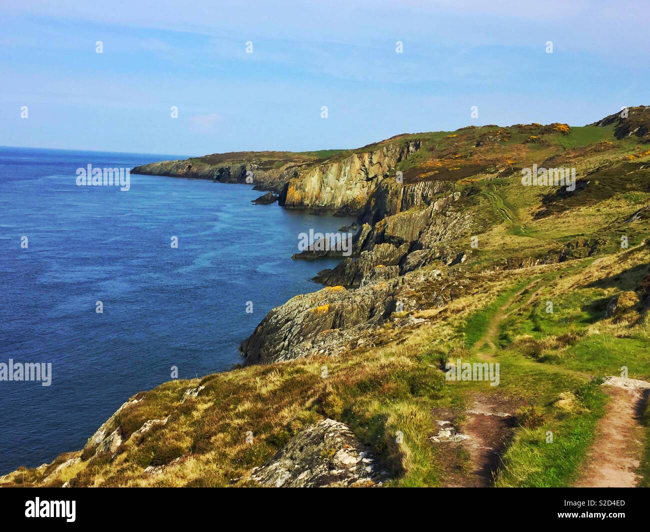 Sentier du littoral à Bull bay Anglesey 21 Mai 2018 Banque D'Images