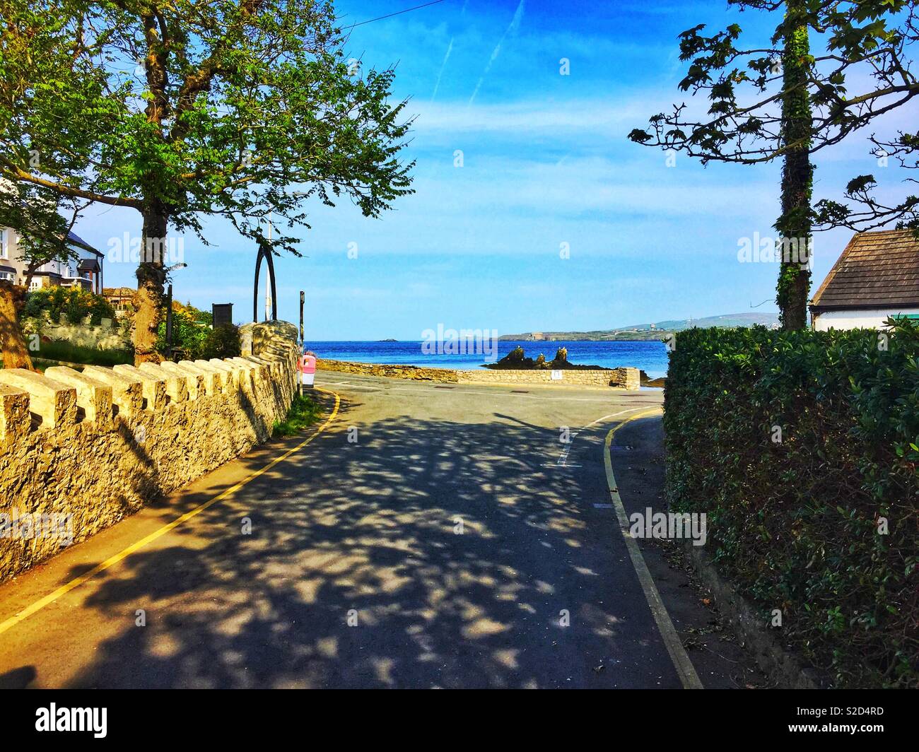 Vue panoramique à Bull Bay 21 Mai 2018 Anglesey Banque D'Images