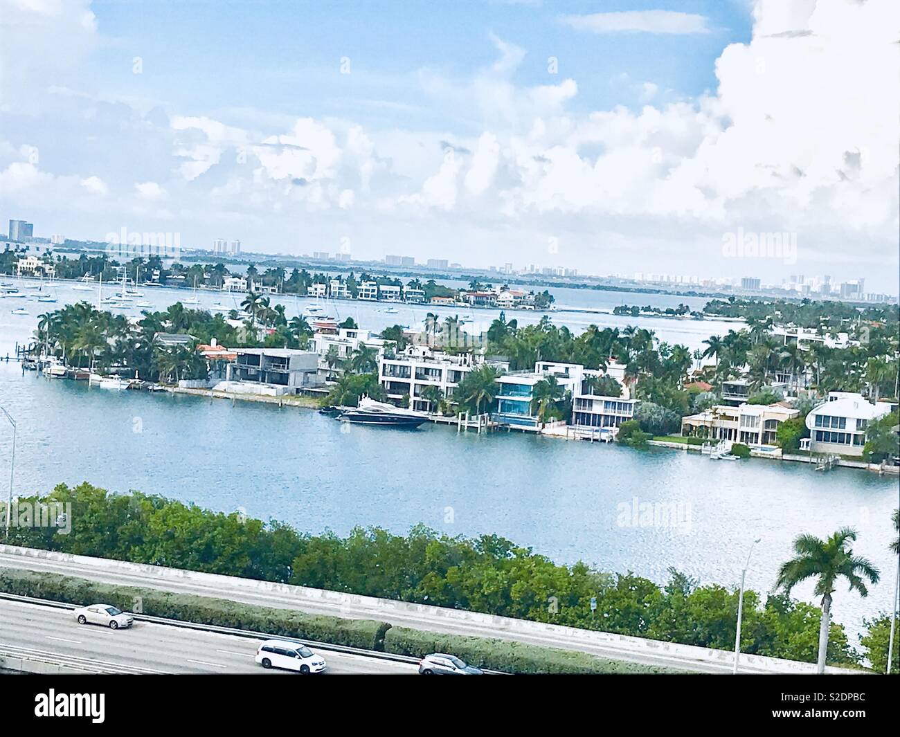 Maisons des riches et célèbres dans Miami Floride Banque D'Images