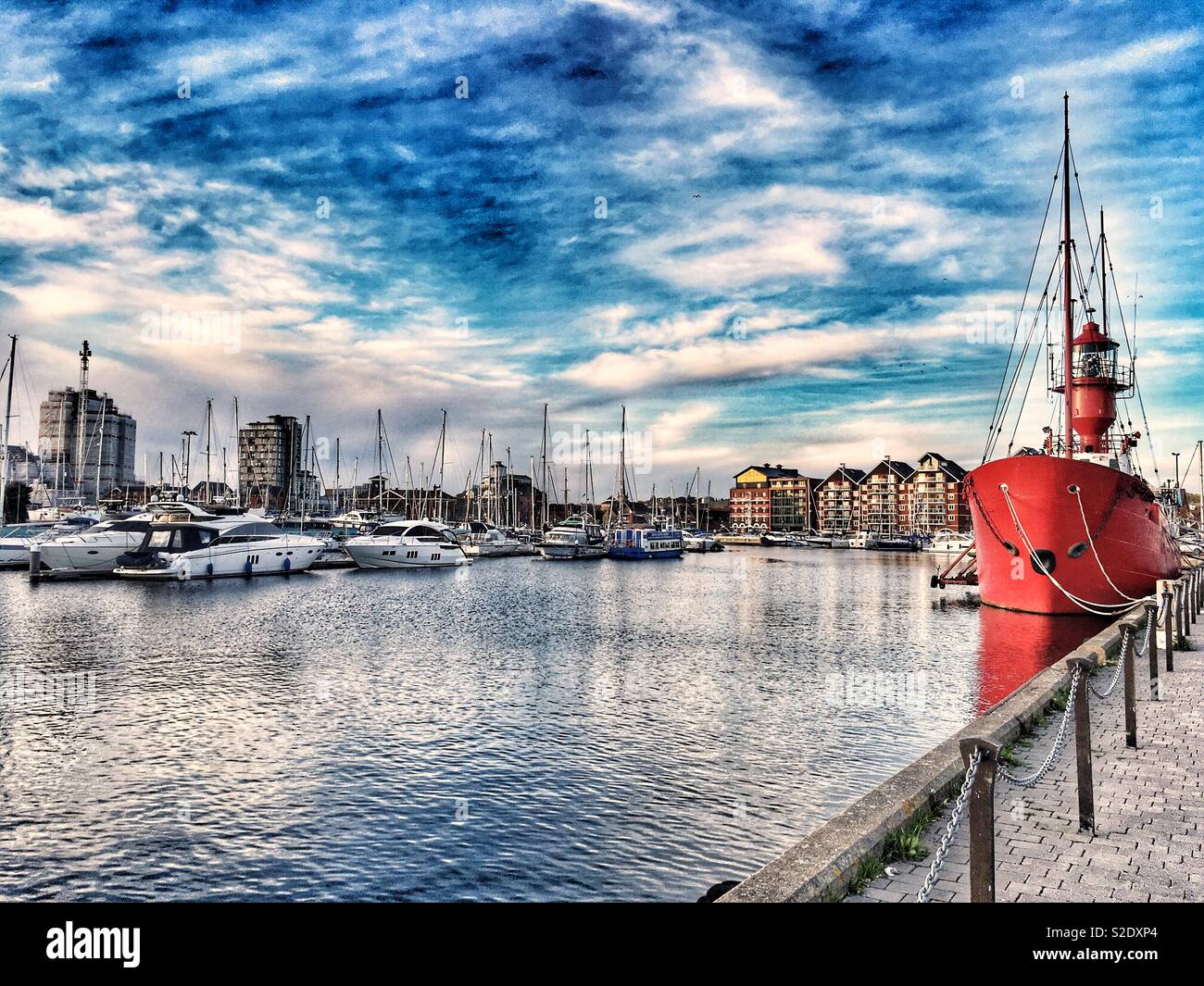Suffolk Ipswich dock humide UK - Image de stock capturée avec un smartphone