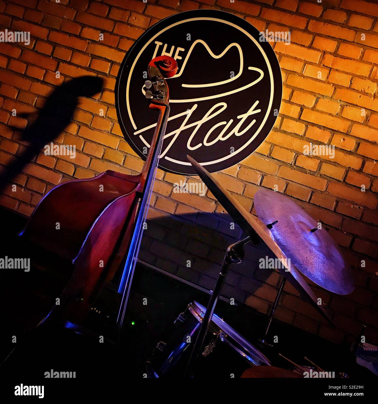 Berlin Allemagne La Hat jazz club et bar dans le quartier de Charlottenburg - Image de stock capturée avec un smartphone