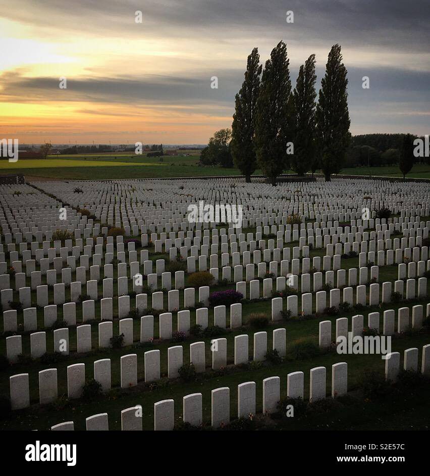 CWGC Tyne Cot Cemetery Banque D'Images