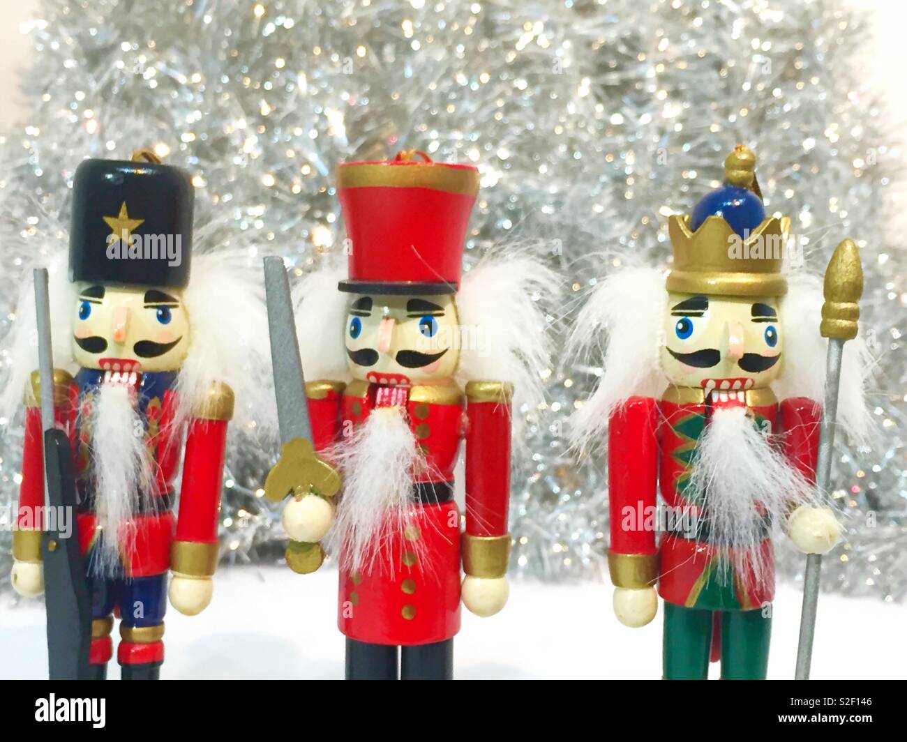 Trois soldats casse-noix de Noël - Image de stock capturée avec un smartphone