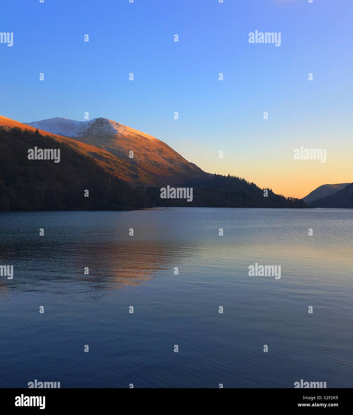 Lac Thirlmere Hiver - Image de stock capturée avec un smartphone