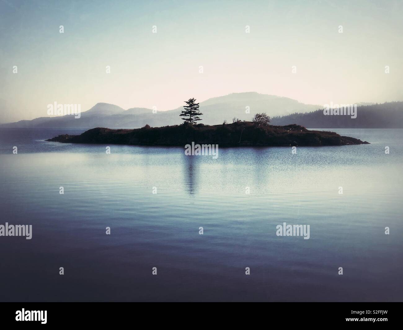 Situé à Indian Island dans la baie de pêche d'Orcas Island Banque D'Images