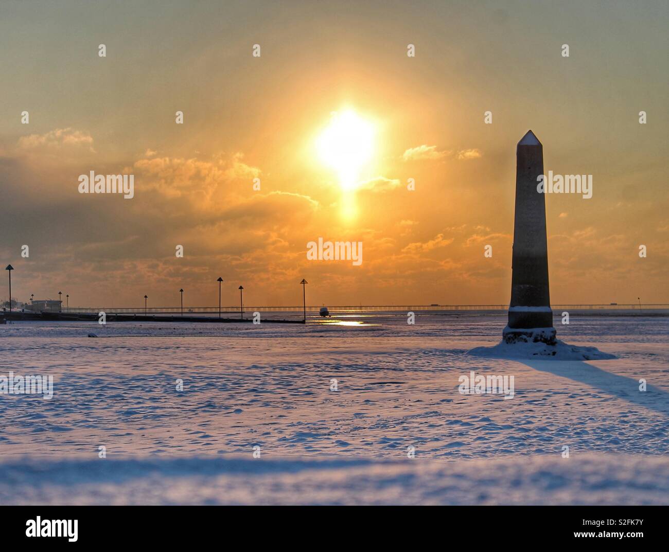 Cénotaphe de Southend - Chalkwell Beach Banque D'Images