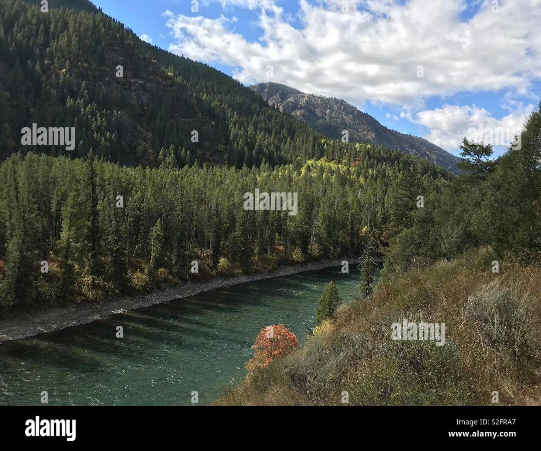 Rivière Snake dans le Wyoming USA Banque D'Images