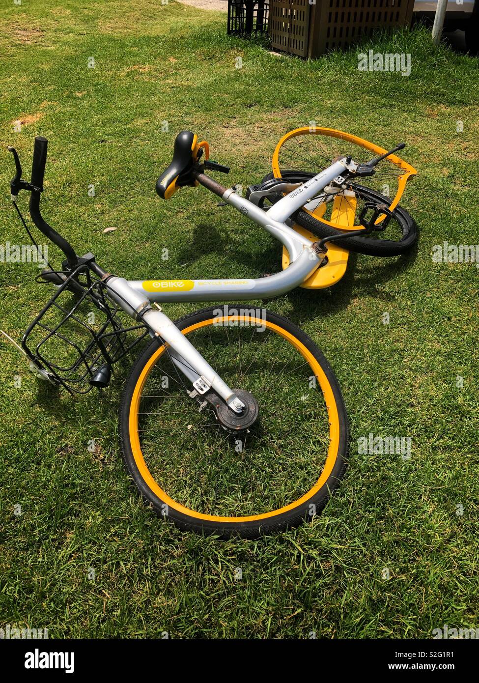 Vélo abandonné - Image de stock capturée avec un smartphone