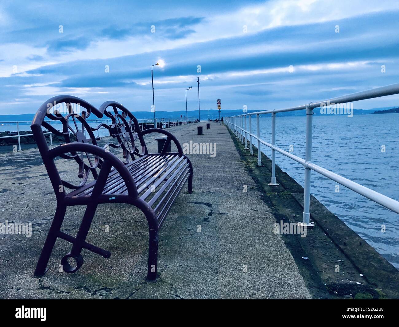 Helensburgh Pier, l'Écosse. - Image de stock capturée avec un smartphone