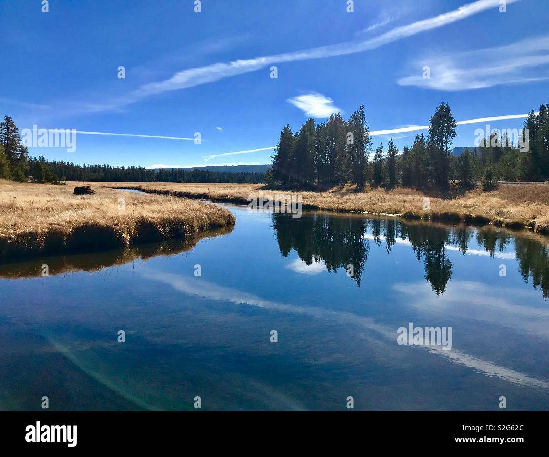 La rivière Snake dans le Wyoming bobinage ou vous dire Banque D'Images
