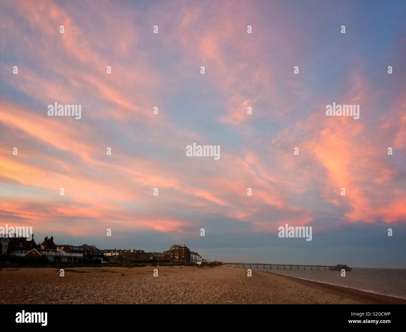 Le quai au crépuscule, Deal, Kent, UK Banque D'Images