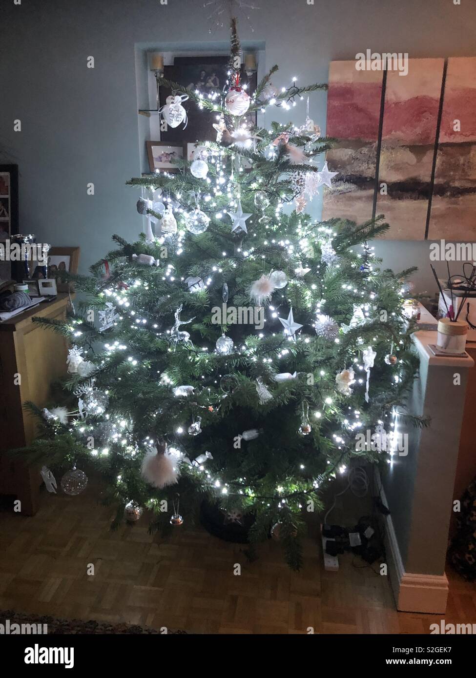 Arbre de Noël étincelante - Image de stock capturée avec un smartphone