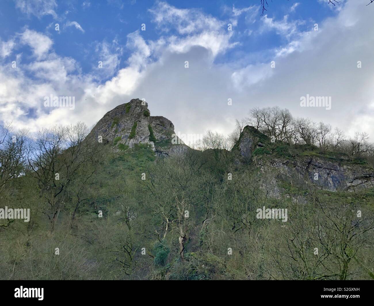 Thor's Cave dans le Peak District. Banque D'Images