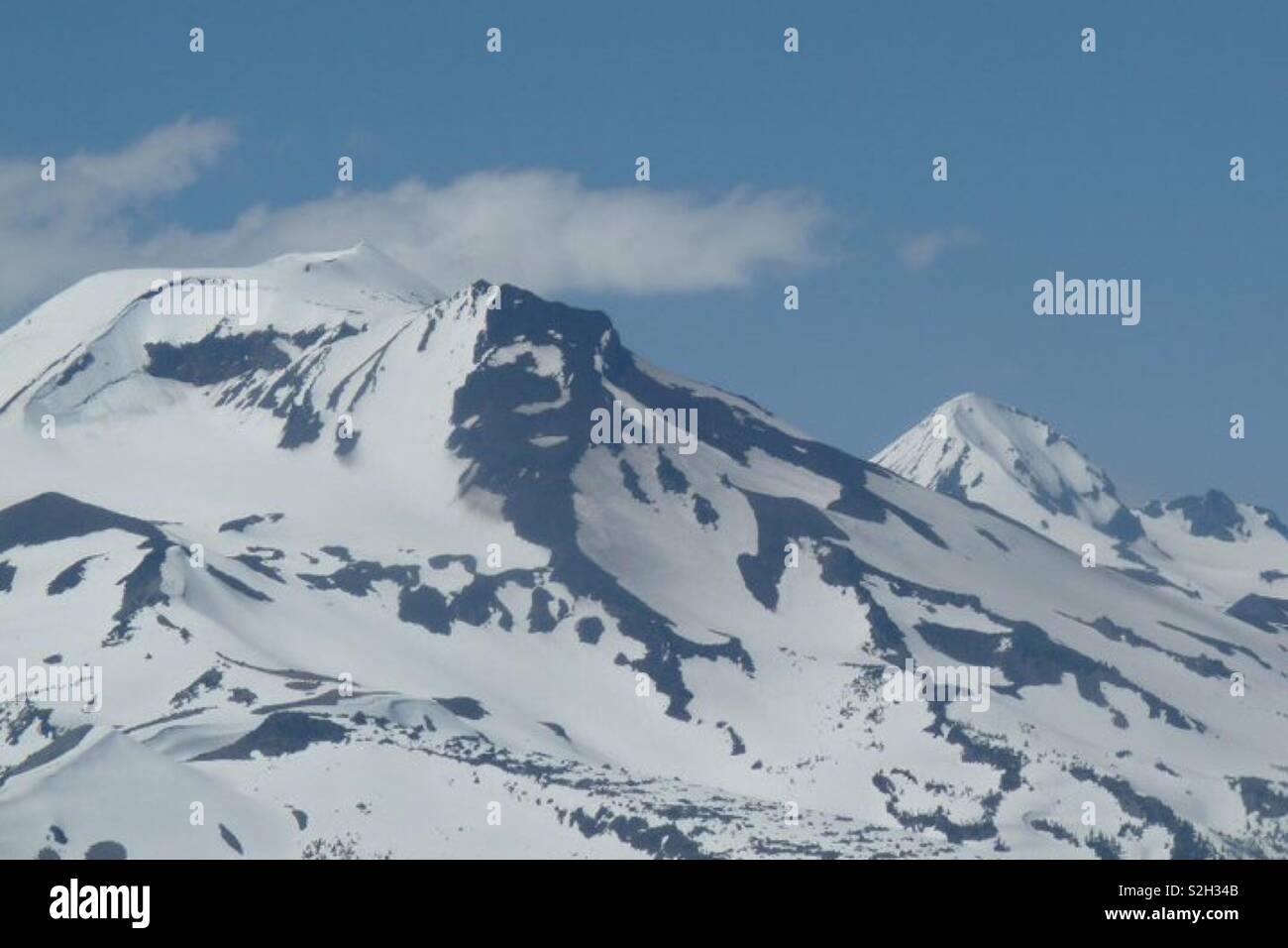 Photo prise à partir de Mount Bachelor situé dans l'Oregon. La photo montre l'Afrique et du Moyen-Orient. Ils font partie de la chaîne des Cascades. Banque D'Images