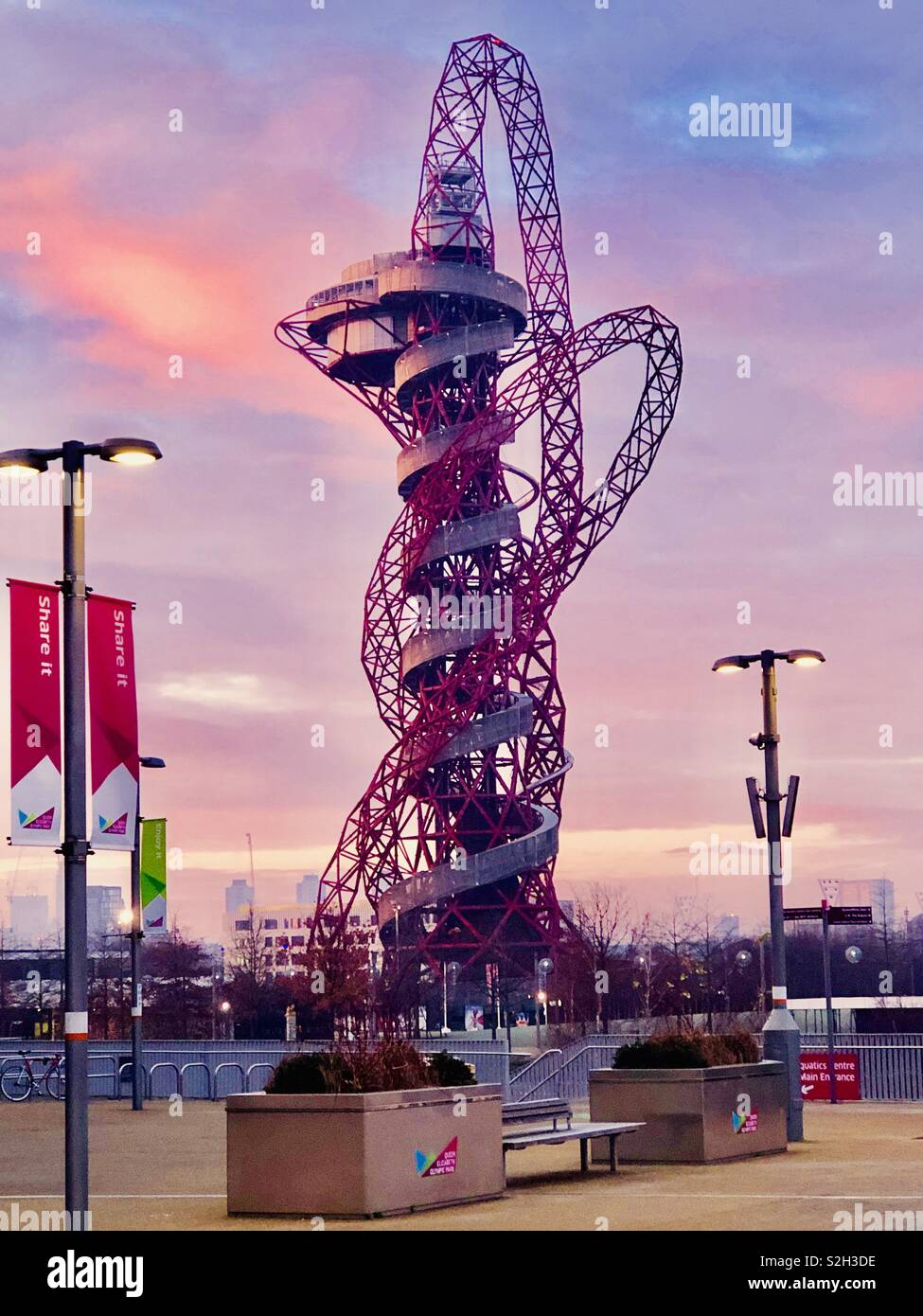 Parc olympique de Stratford ARCELORMITTAL ORBIT Banque D'Images