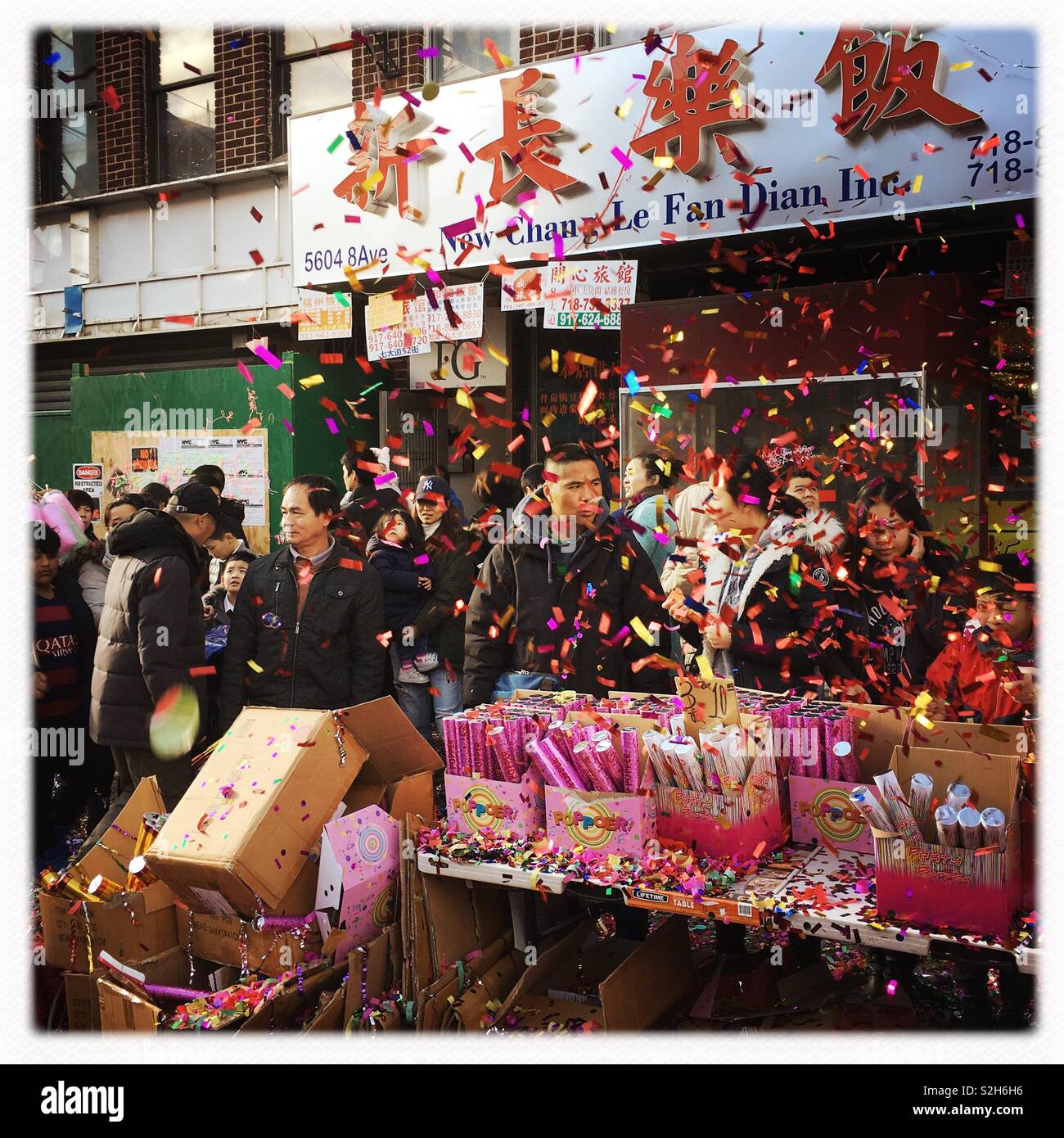 Le Nouvel An chinois, Brooklyn, New York, USA. Banque D'Images