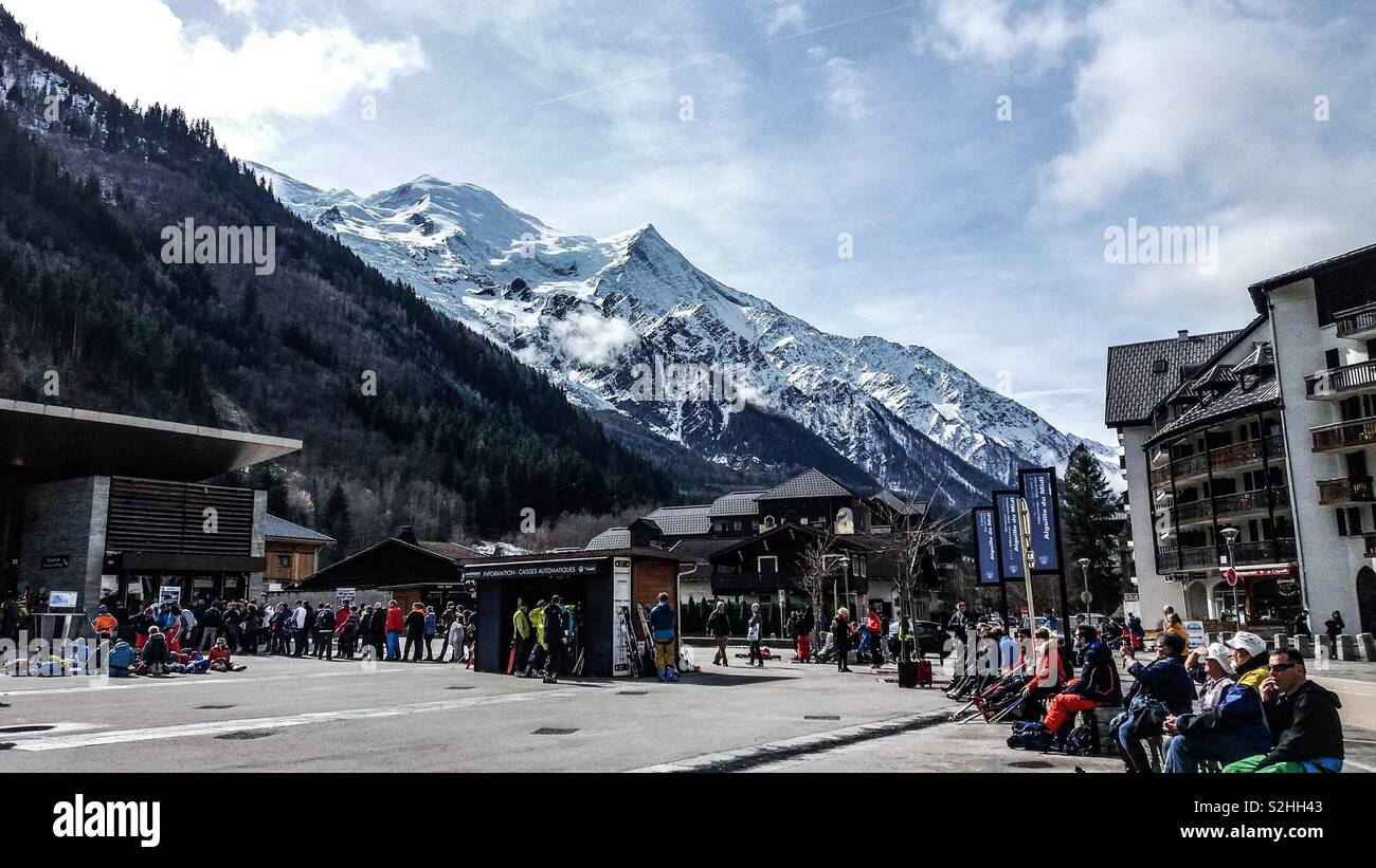 Chamonix-Mont-Blanc, France. Ski Resort. Banque D'Images