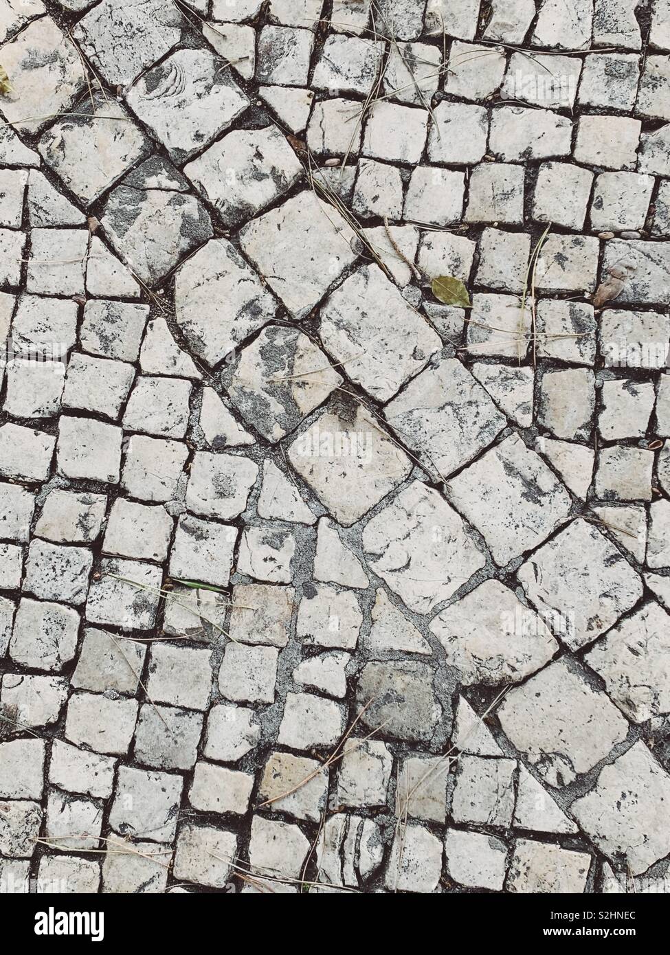 Cobblestone abstract de Lisbonne, au Portugal. - Image de stock capturée avec un smartphone