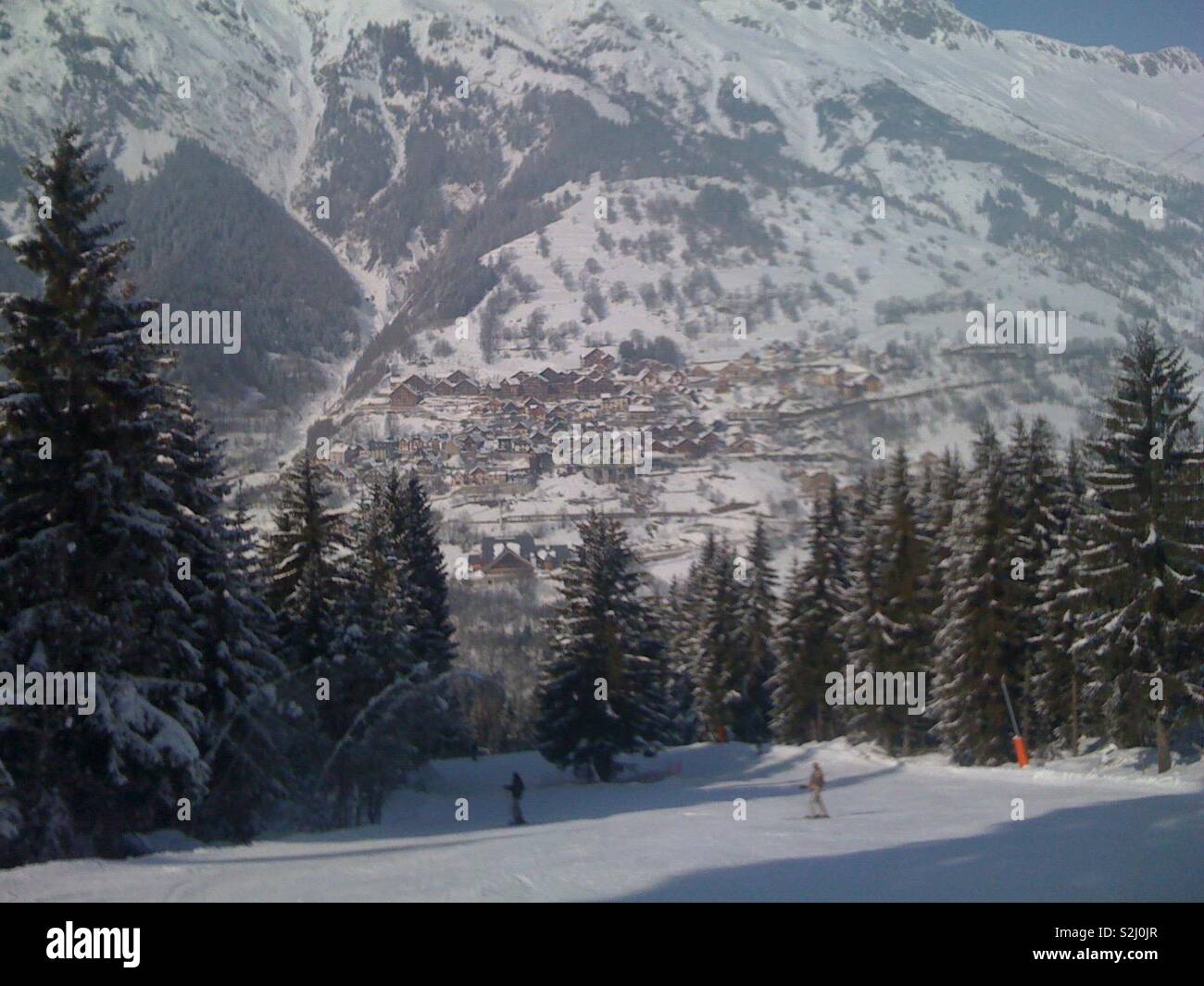 Ski Alpes Françaises Banque D'Images