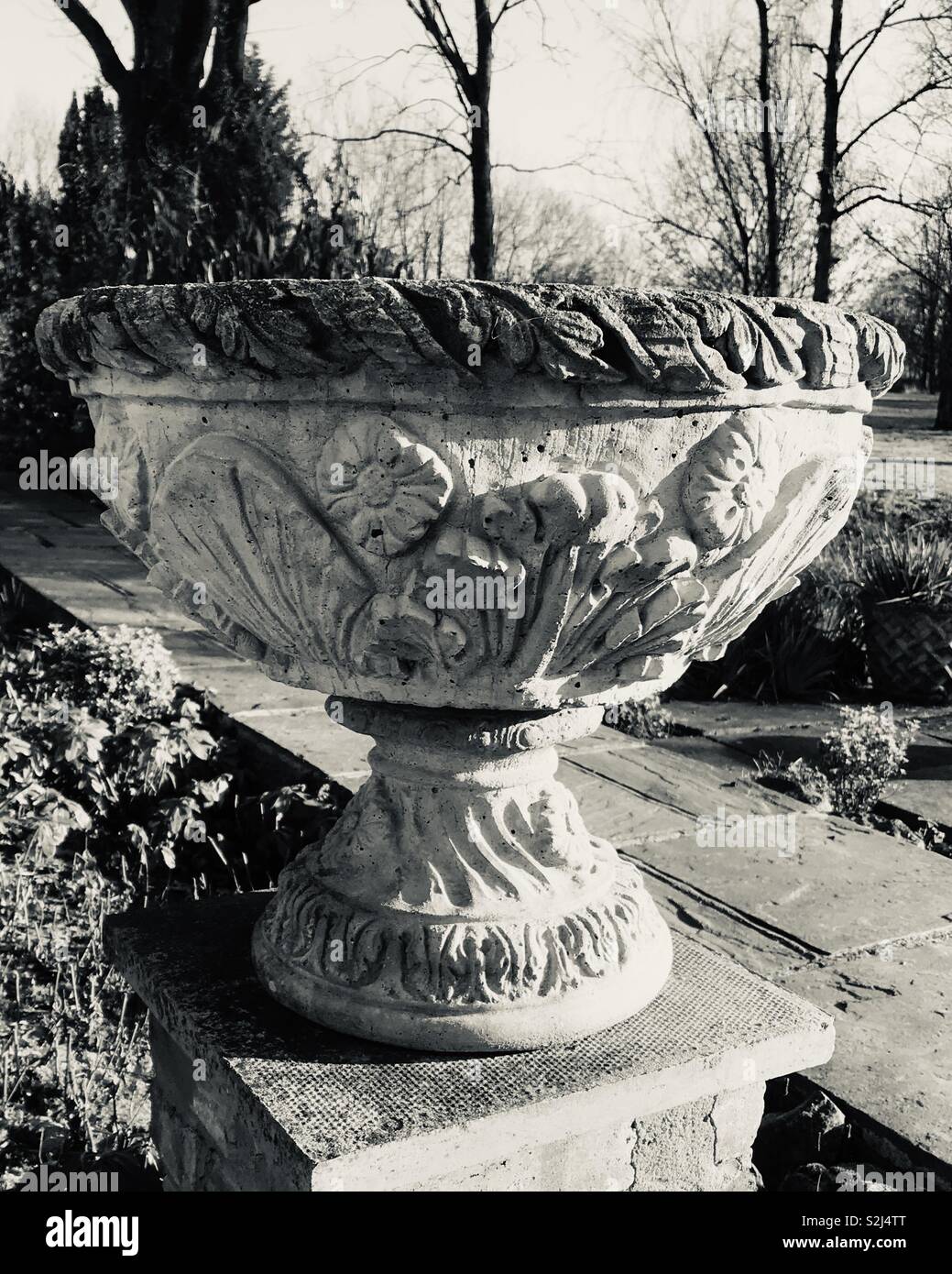 Jardin victorien de l'urne Banque D'Images