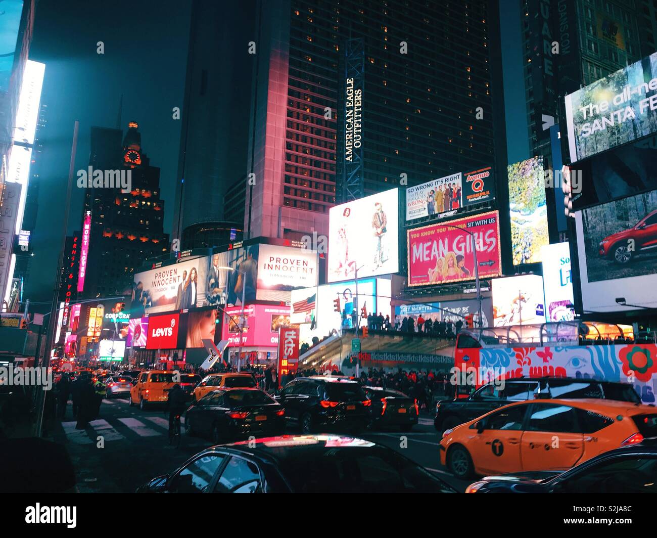 Times Square à New York. Banque D'Images