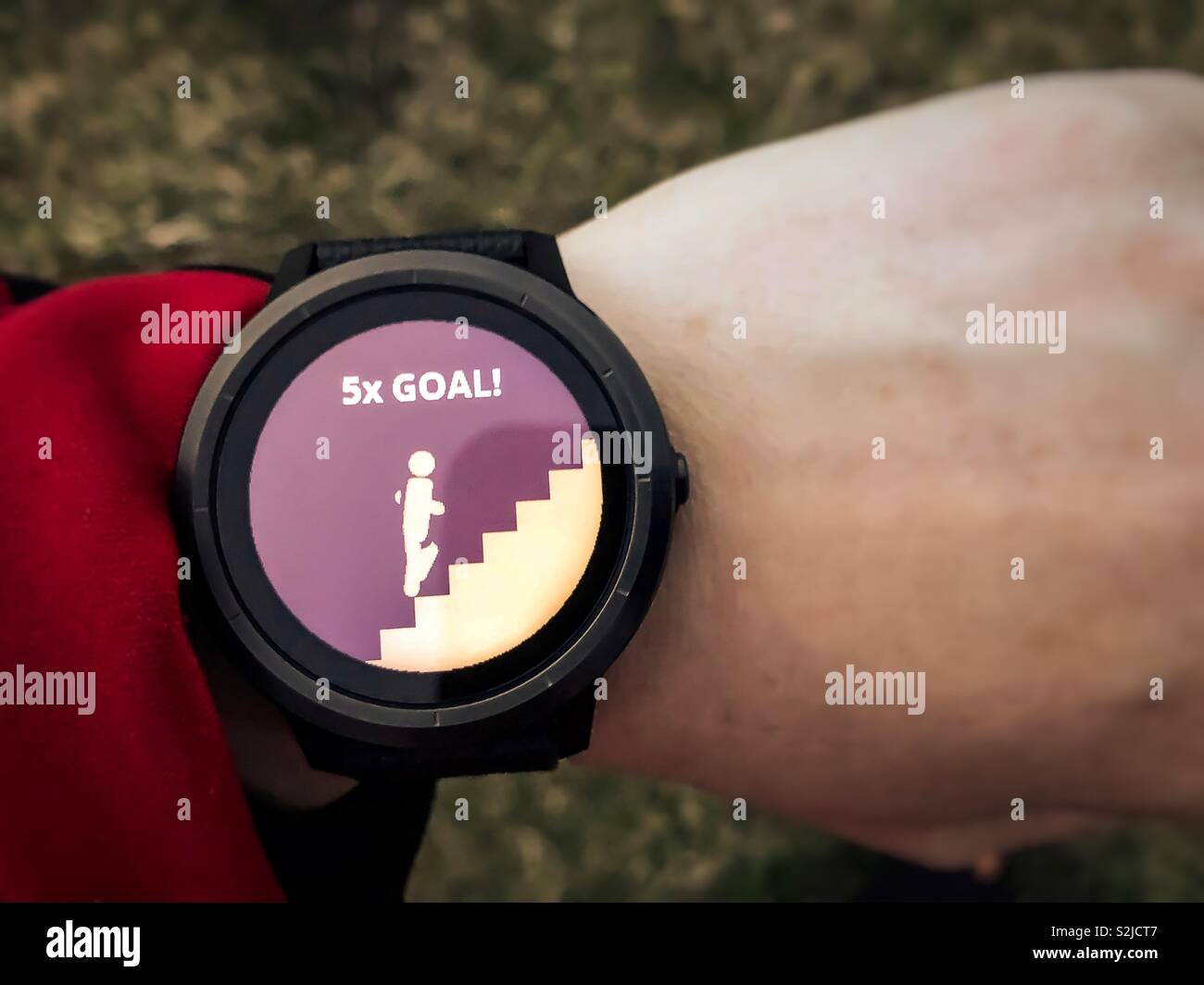 Objectif atteint sur notification, la montre sport étages montés disposent d Banque D'Images