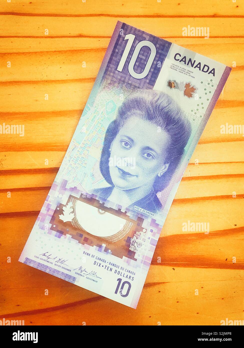 Nouveau billet de 10 $ en vedette Viola Desmond portrait Banque D'Images