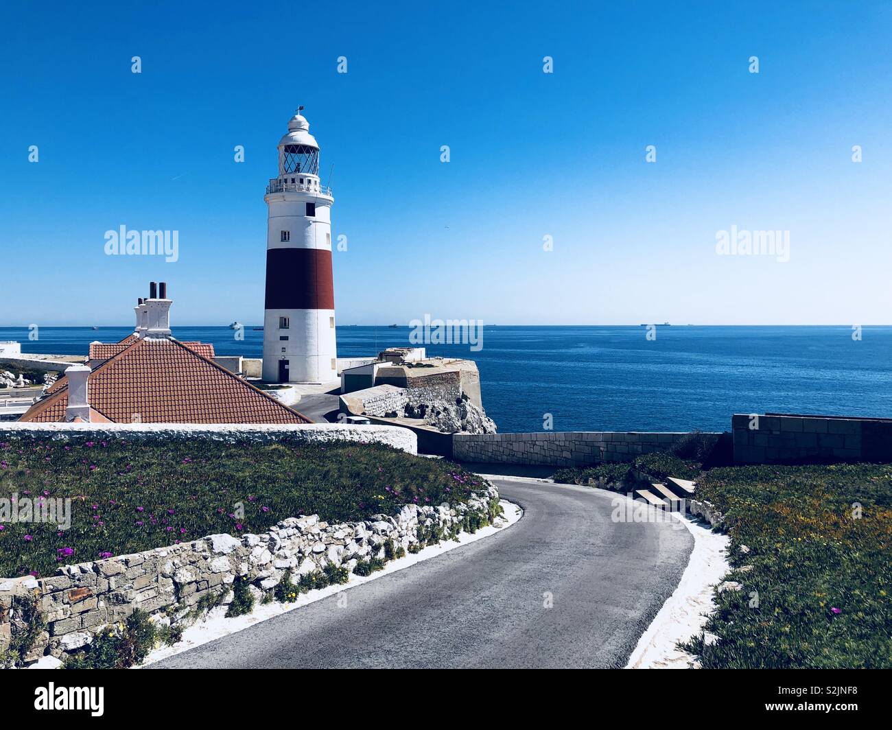 Europa Point Lighthouse à Gibraltar - Image de stock capturée avec un smartphone