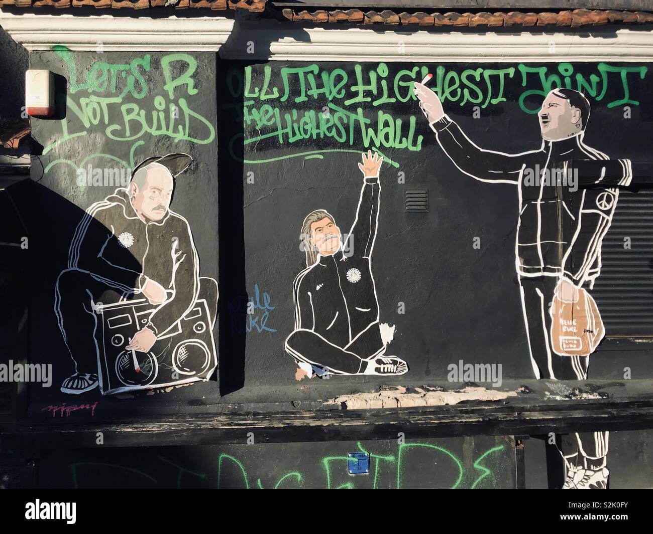 Célèbre, la Lituanie Vilnius Grafiti Wall Street Art Banque D'Images