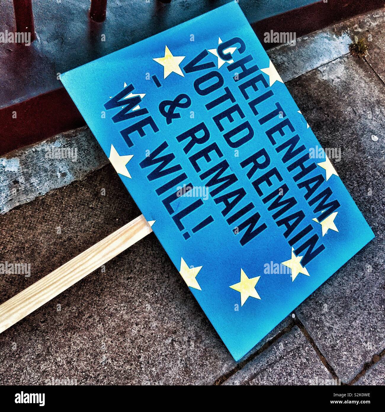 Brexit baissé bannière. - Image de stock capturée avec un smartphone