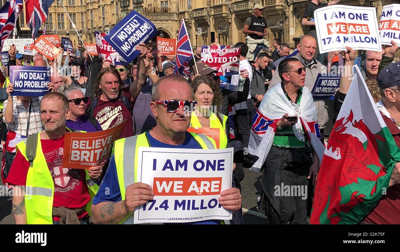 Brexit Westminster London Pro mars 29 mars 2019 Banque D'Images