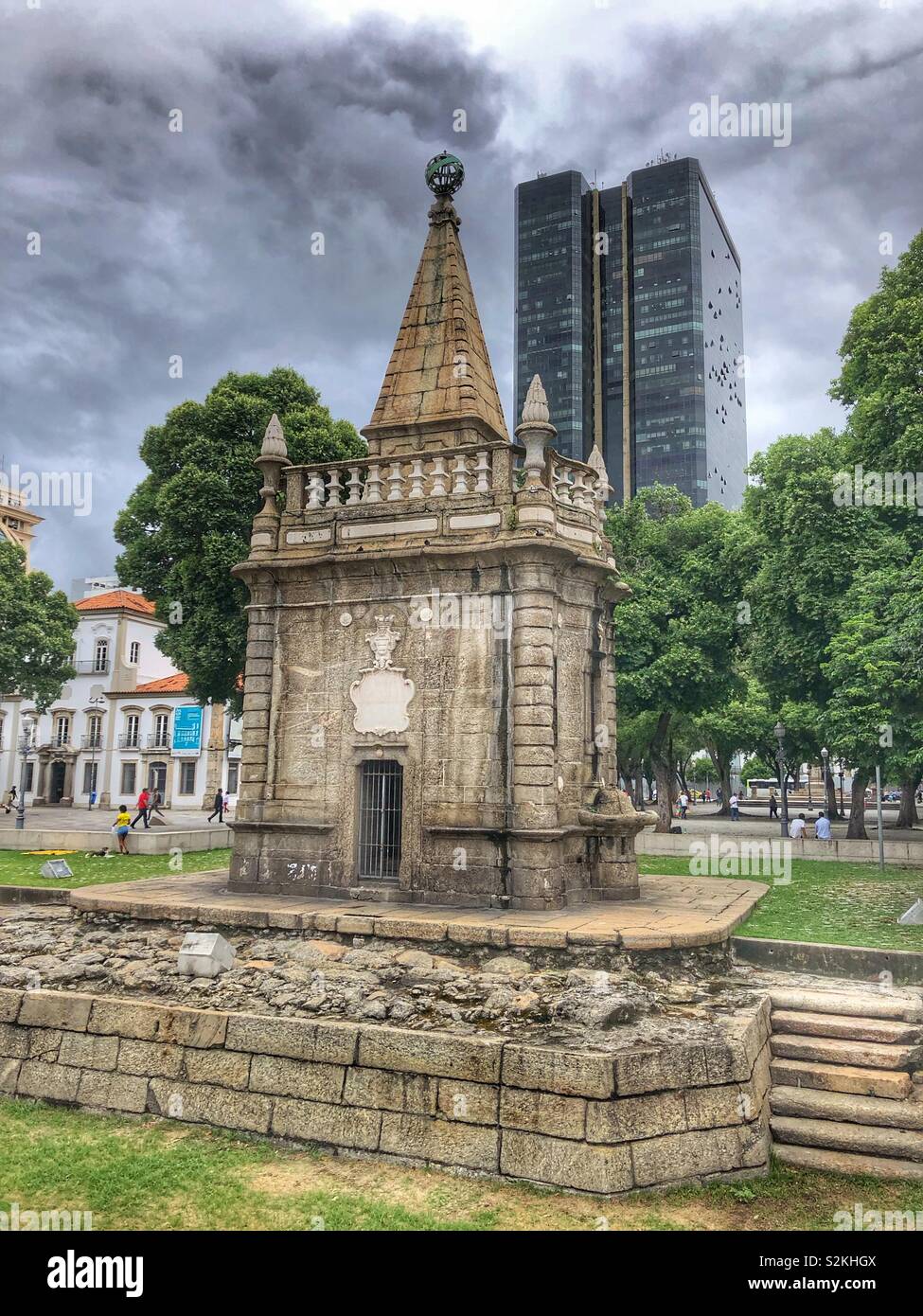 Le centre-ville de Rio de Janeiro, Brésil. - Image de stock capturée avec un smartphone