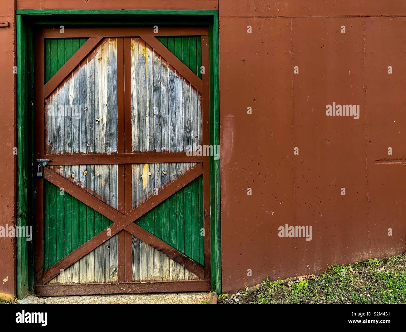 Porte en bois coloré Banque D'Images