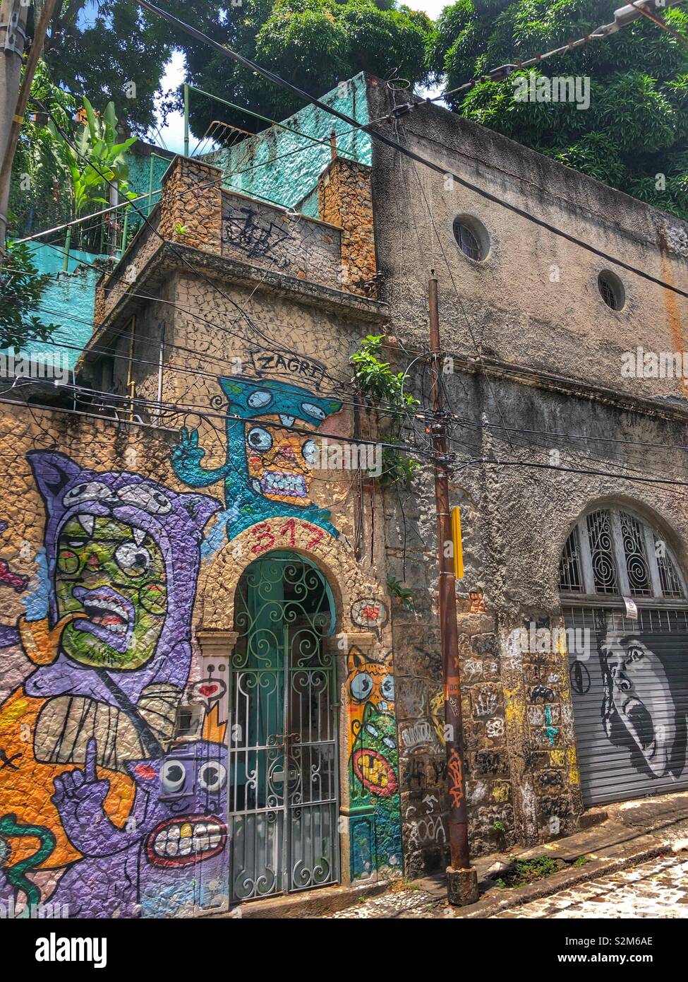 Street art urbain à Rio de Janeiro, Brésil. Banque D'Images