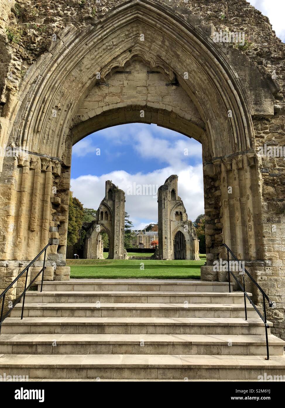 Glastonbury Abbey Banque D'Images