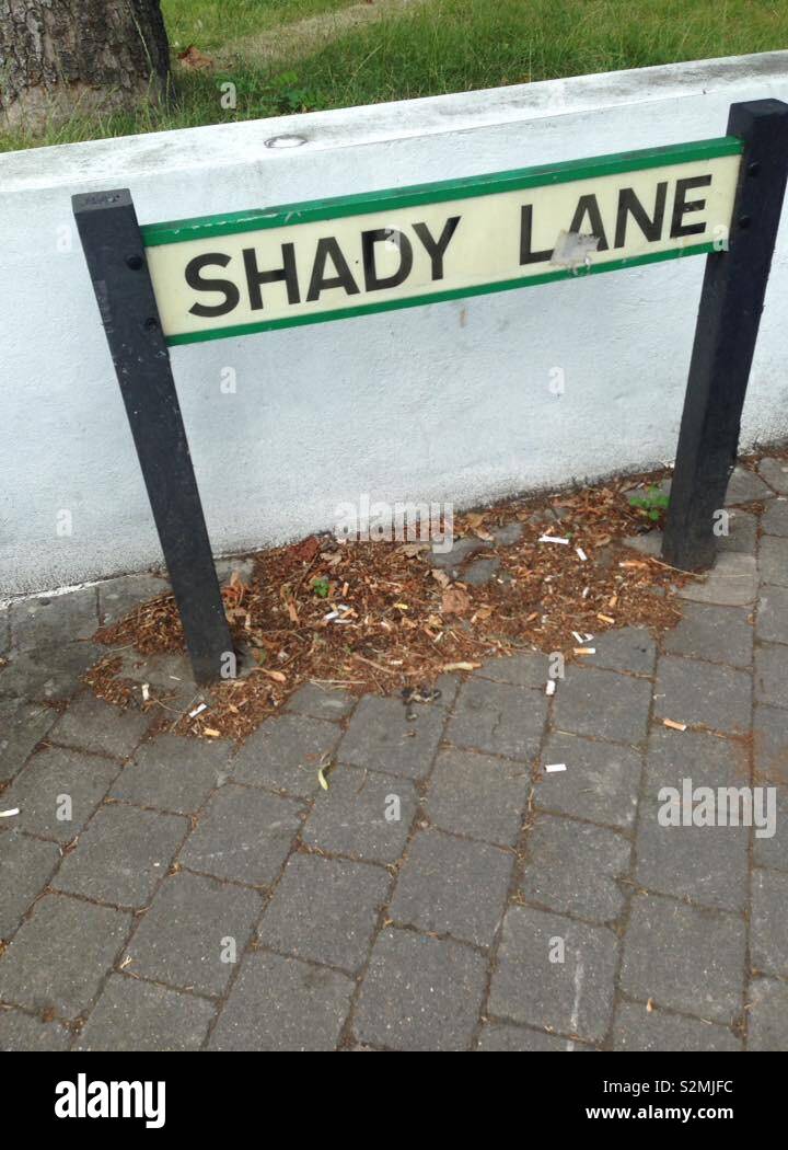Shady Lane sign Banque D'Images