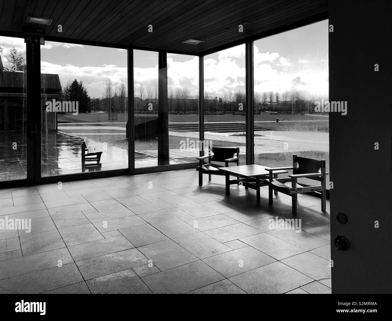 Intérieur du Musée d'Art de Reykjavík Kjarvalsstaðir Banque D'Images